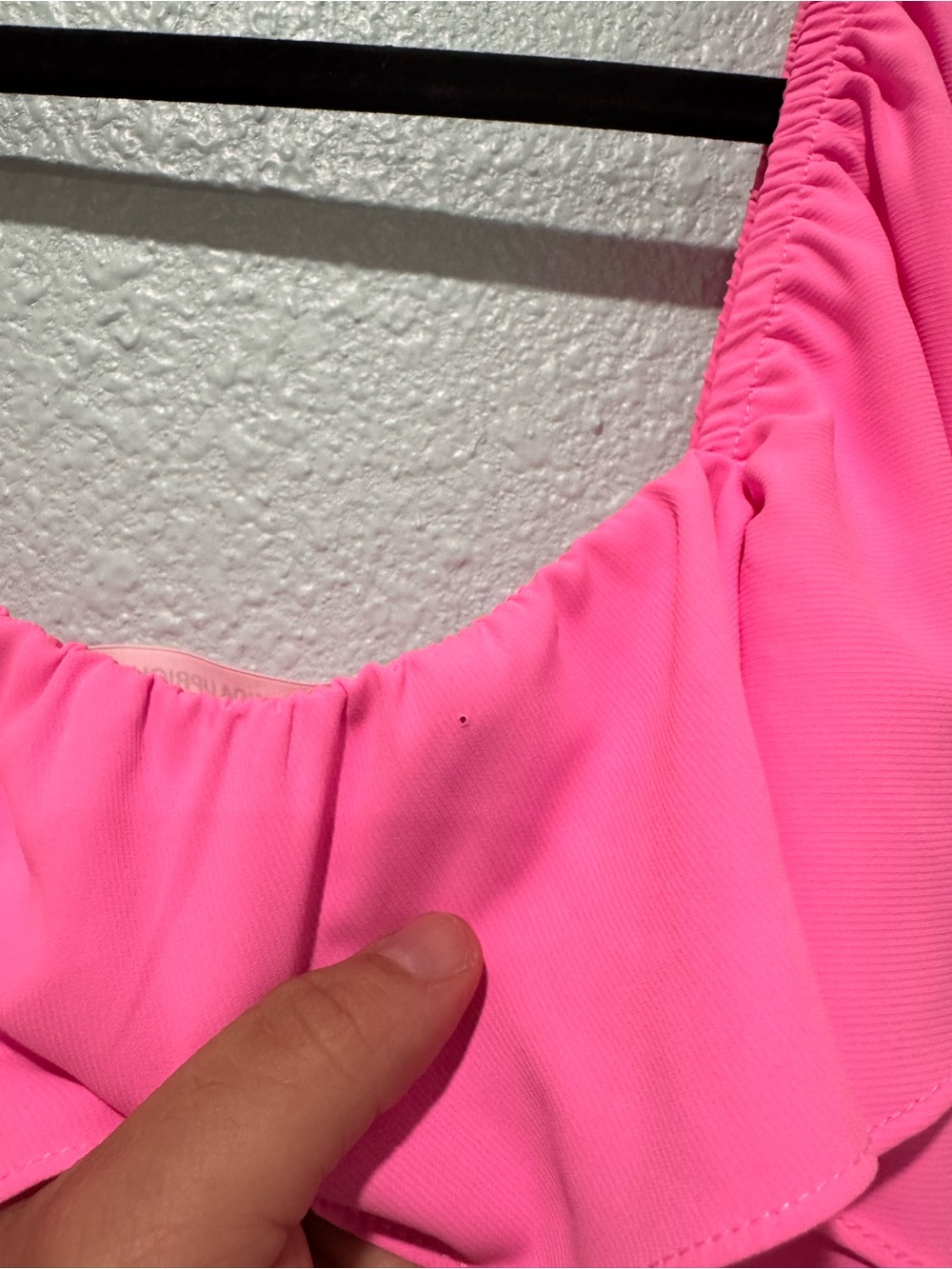 Amanda Uprichard Ali Romper Hot Pink Off-Shoulder Dress - Picture 8 of 9